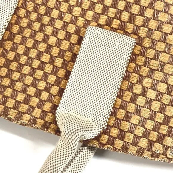HERMES Panier Bus PM Bag Tote Bag Beach bag Hand Bag linen Beige/Brown